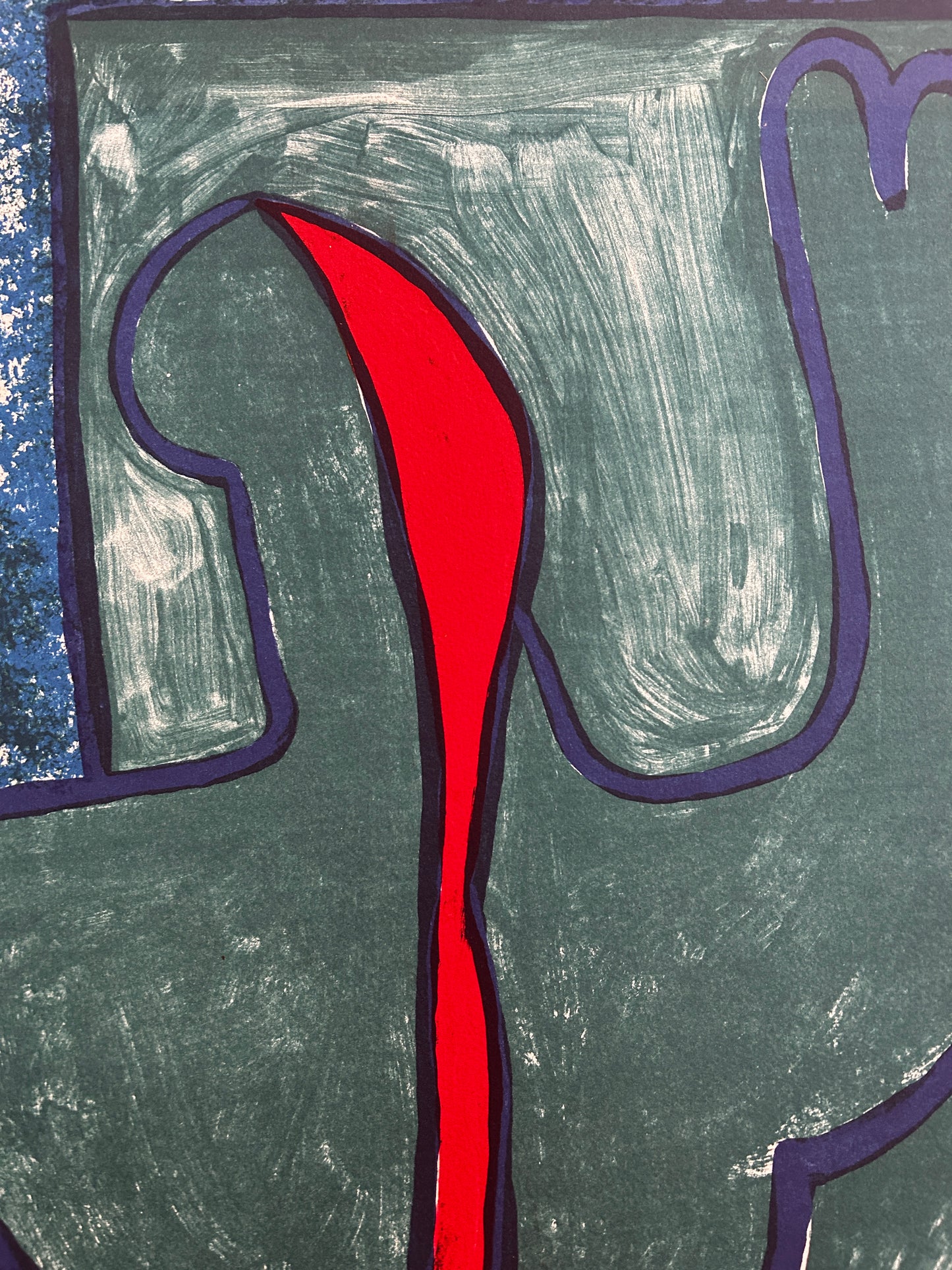 Abstract Mermaid Lithograph By Columbian Artist Christina Rodriguez b.1964
