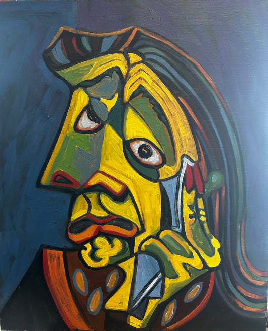 Picasso-esuqe Portrait oil on Canvas