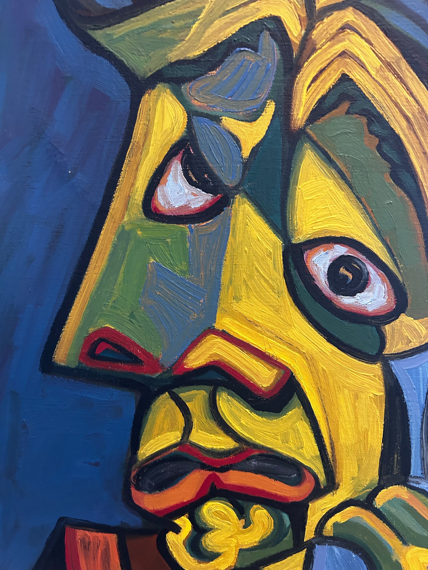 Picasso-esuqe Portrait oil on Canvas