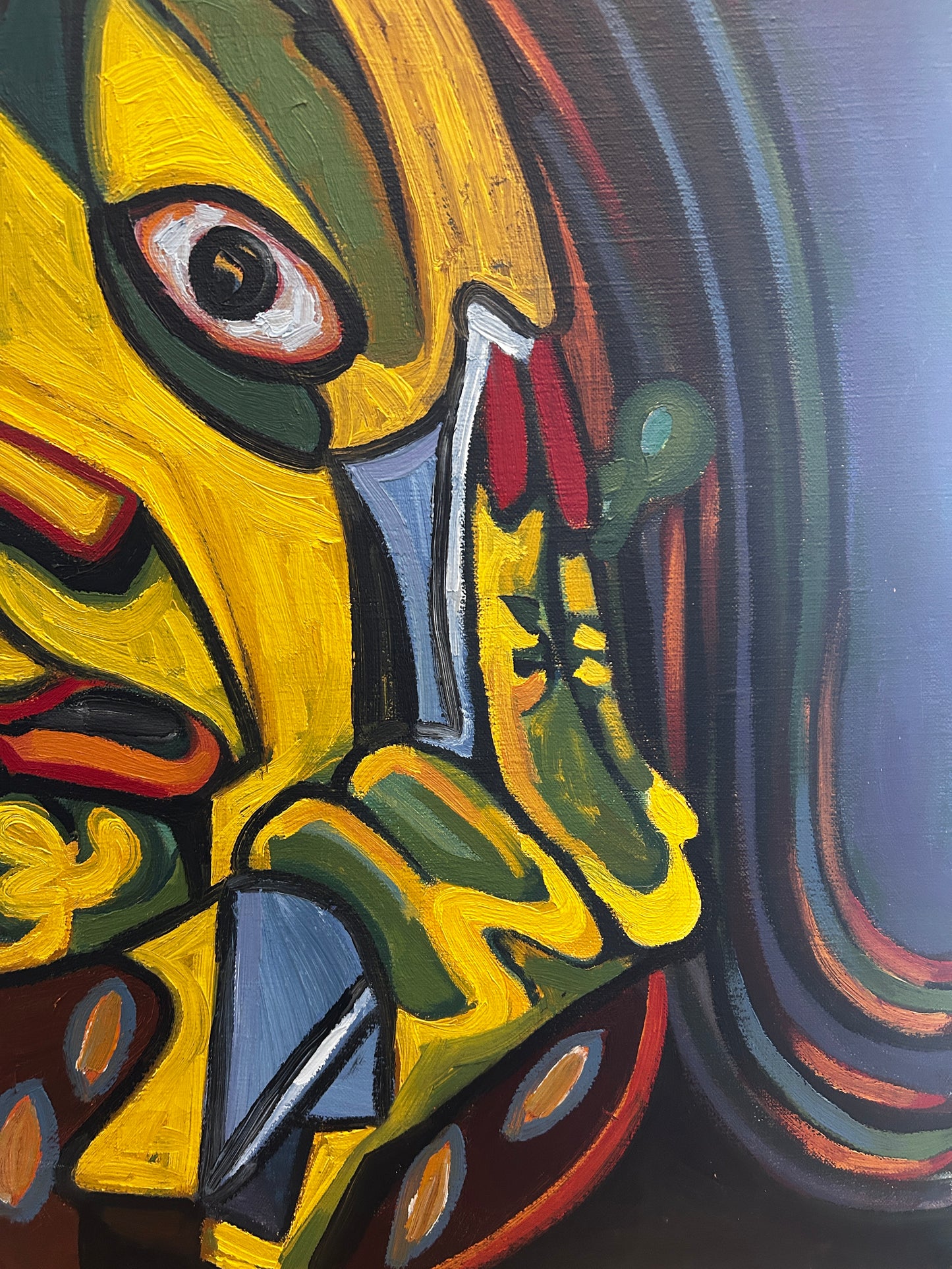 Picasso-esuqe Portrait oil on Canvas