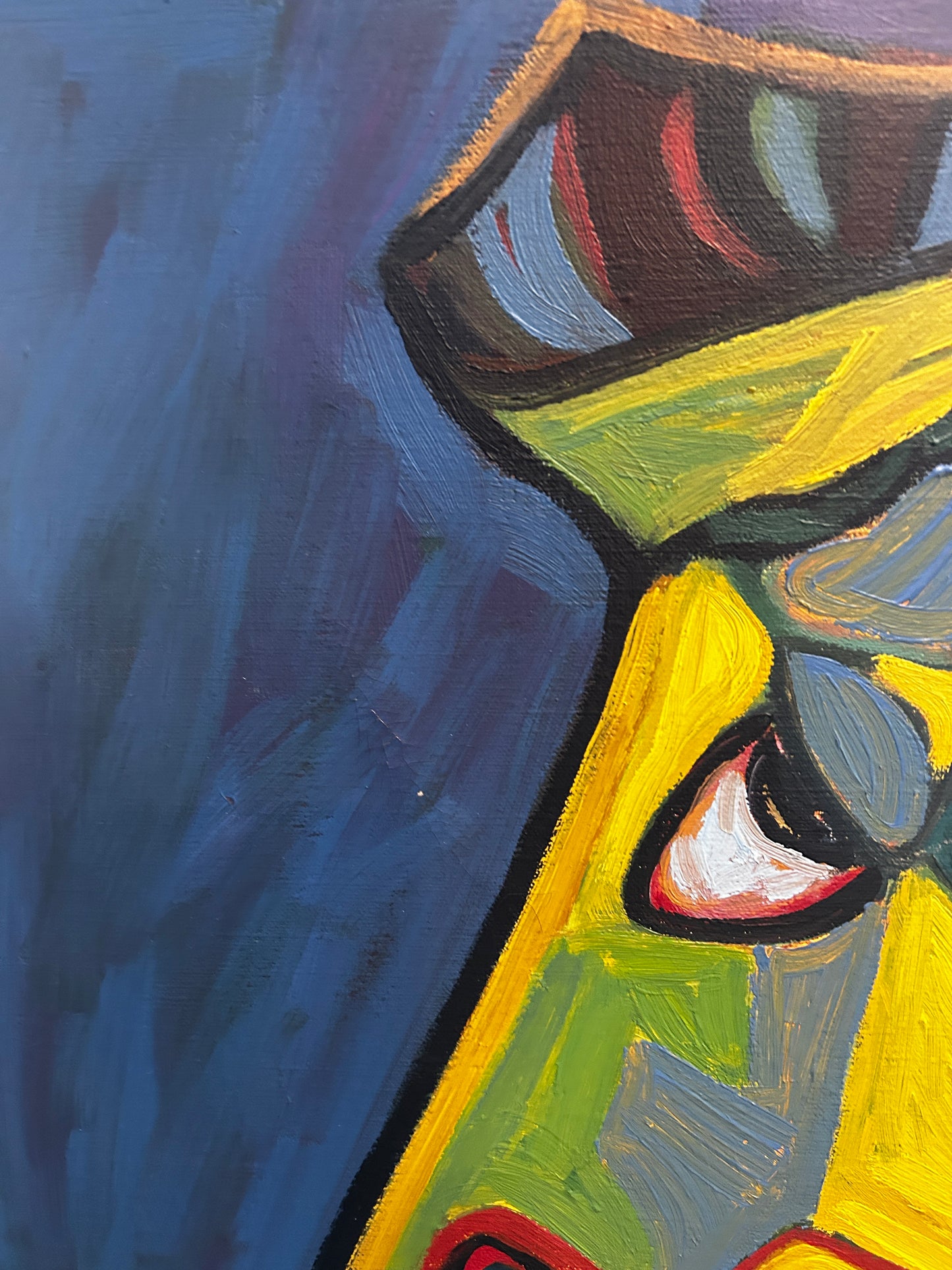Picasso-esuqe Portrait oil on Canvas