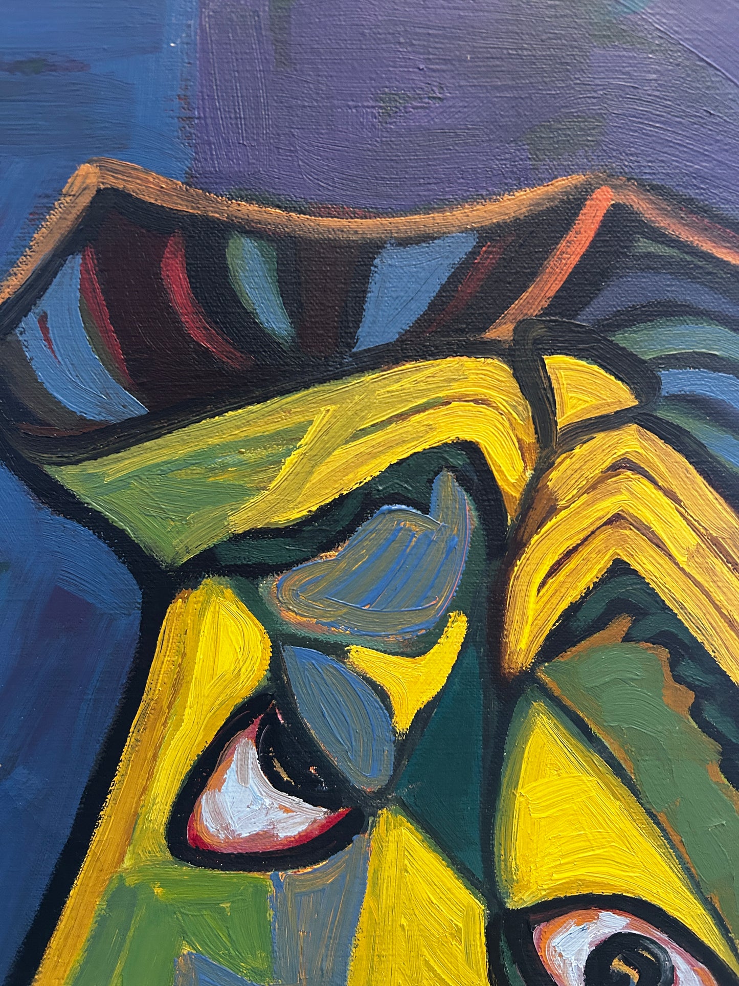 Picasso-esuqe Portrait oil on Canvas