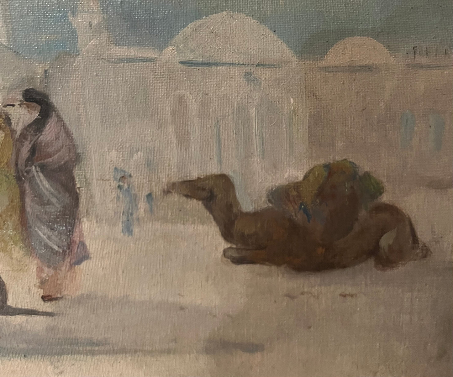 Luigi Brignoli 1881 - 1952. Moroccan souk painted in 1952.