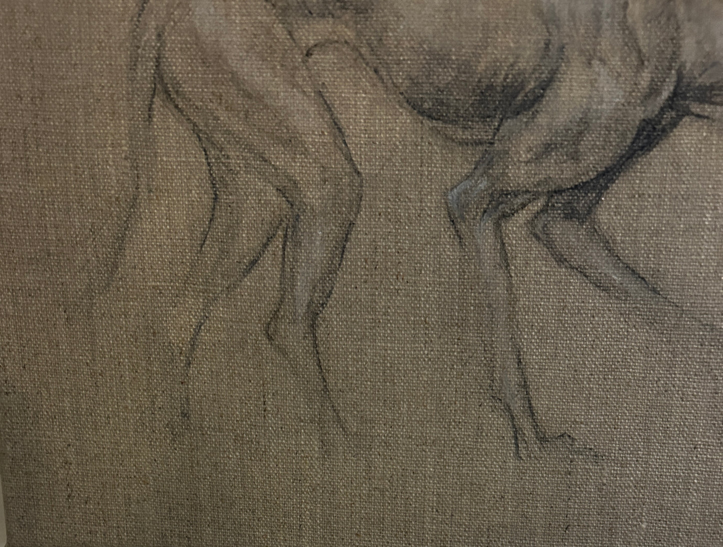 Anna Sims Oil on Linen Portrait  of a Greyhound
