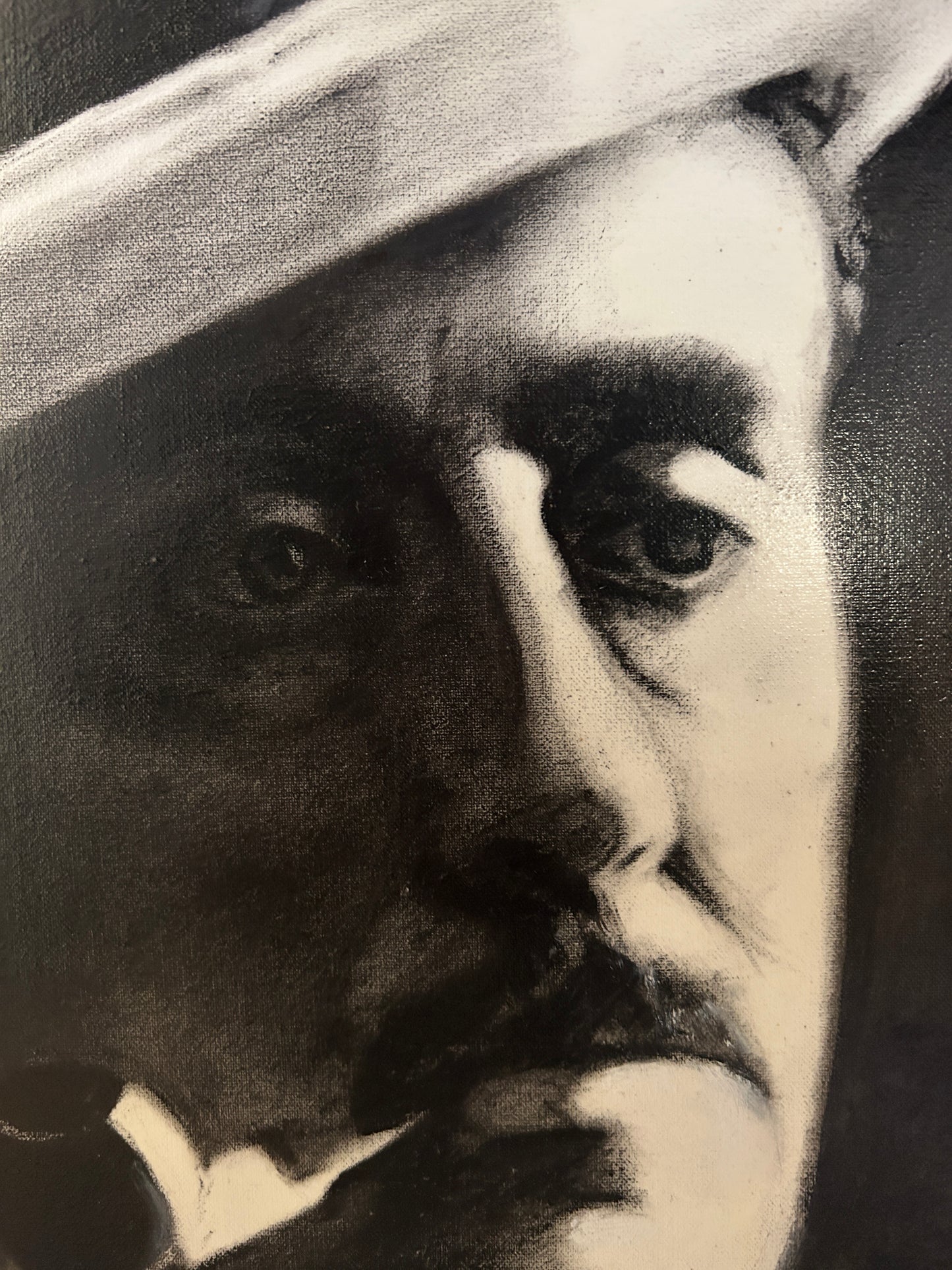 A Contemporary Oil On Canvas of the Maestro Giacomo Puccini