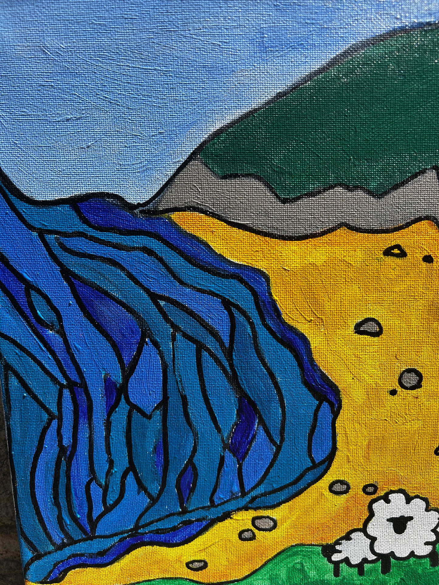 Abstract Traditonal Landscape Original Painting
