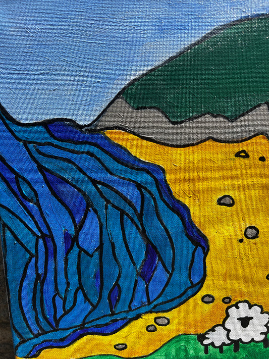 Abstract Traditonal Landscape Original Painting