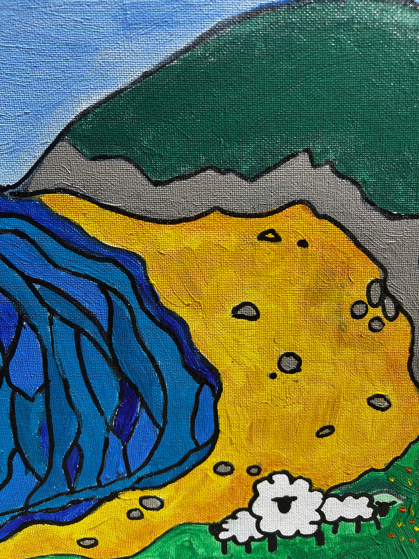 Abstract Traditonal Landscape Original Painting