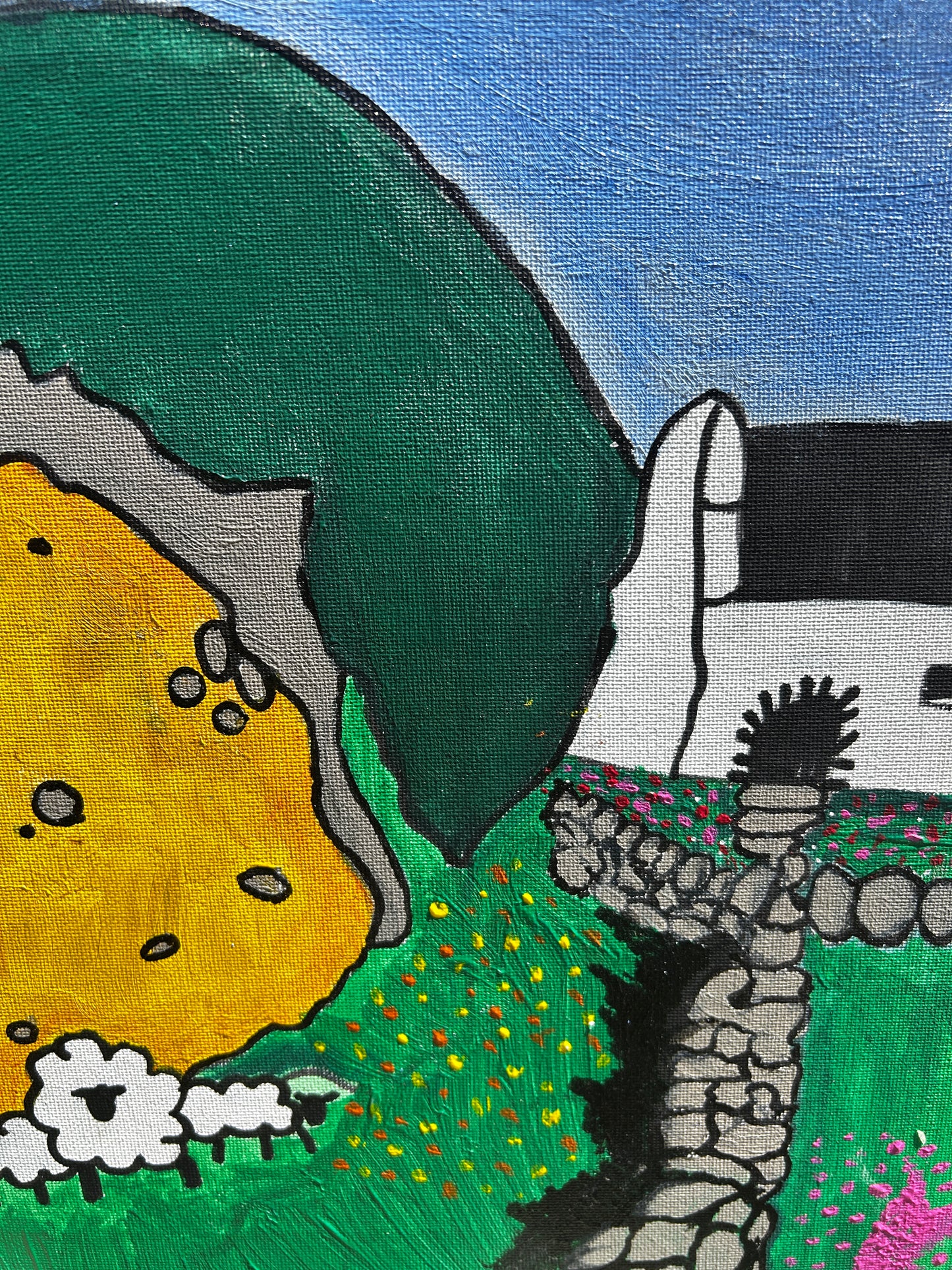 Abstract Traditonal Landscape Original Painting