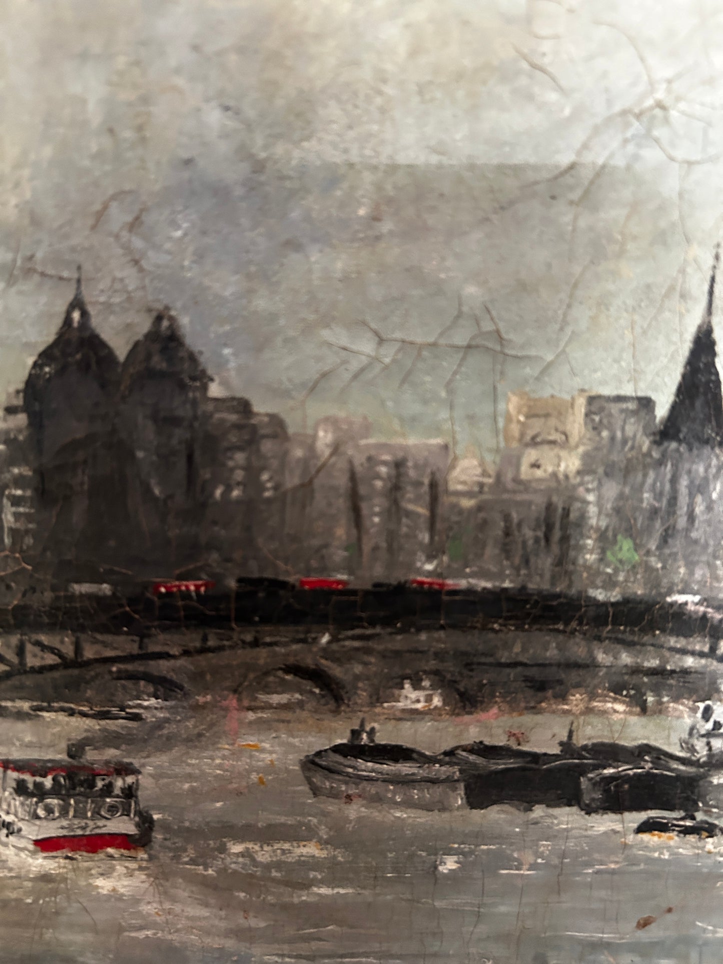 Mid century Maritime London Thames Scene