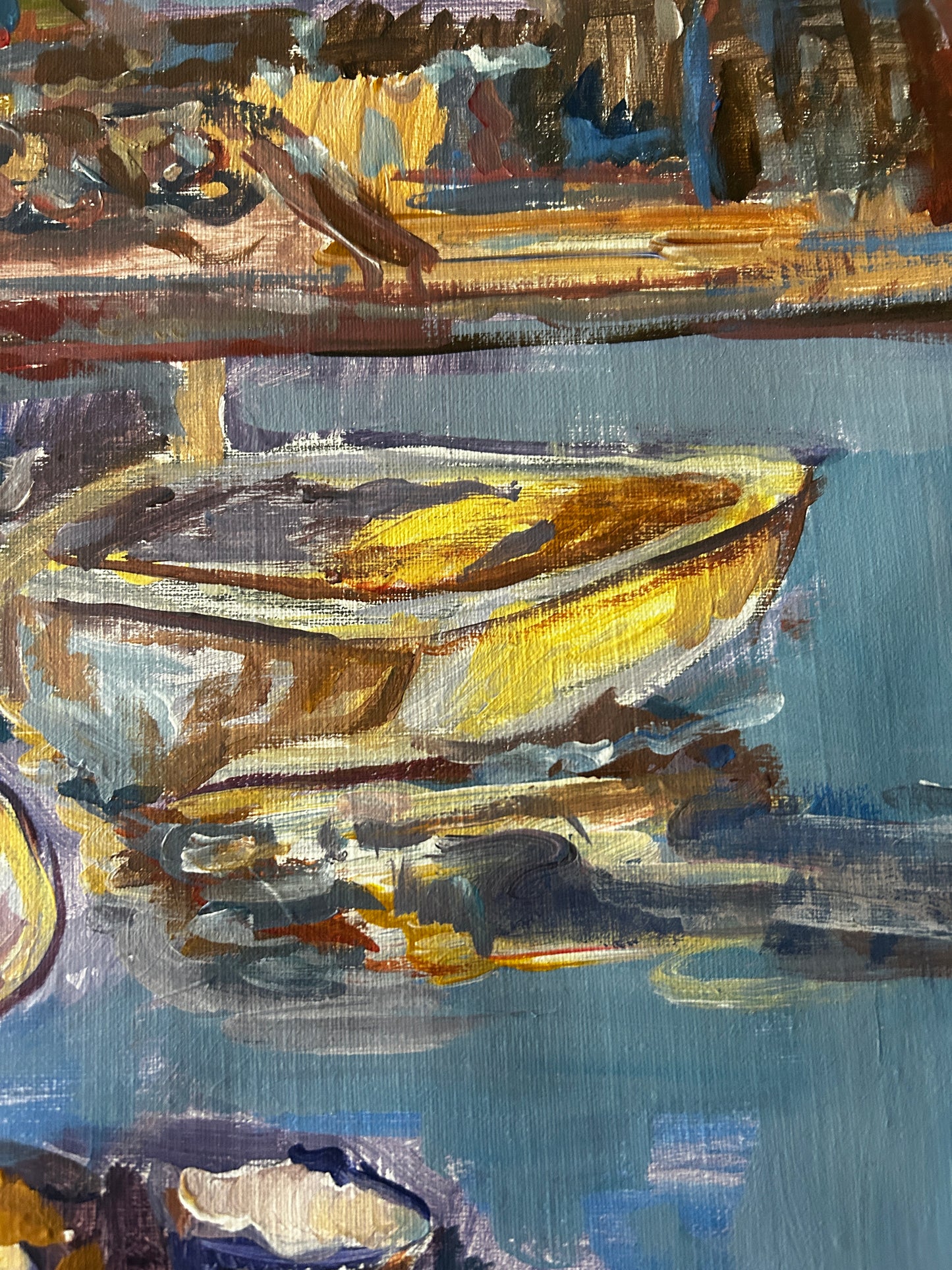Original Painiting titled "Harbor Life" by Jelens Djokic