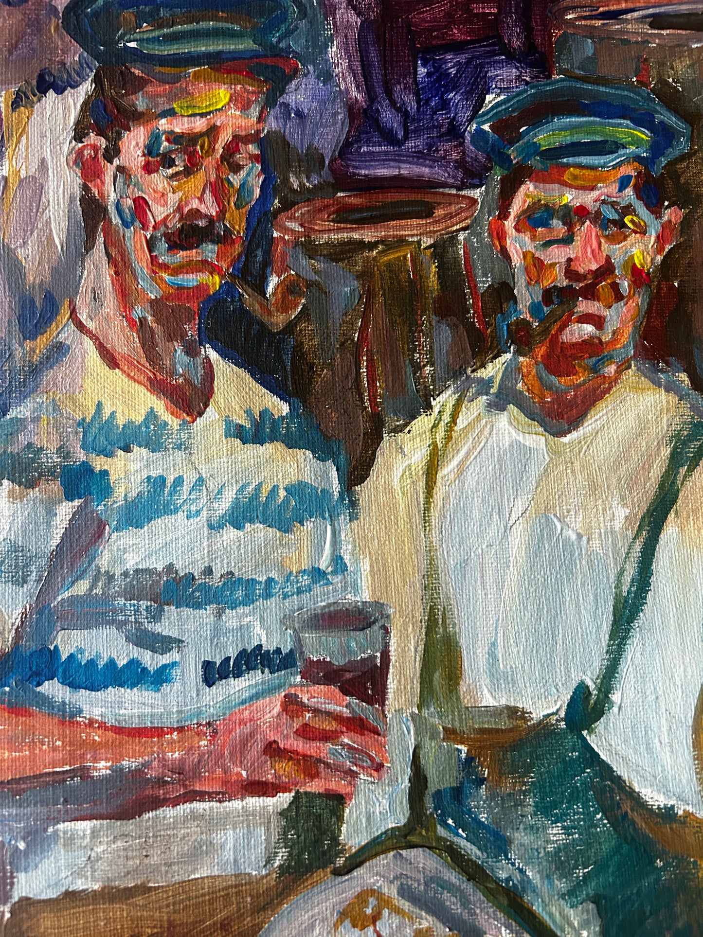 Original Painiting titled "Harbor Life" by Jelens Djokic
