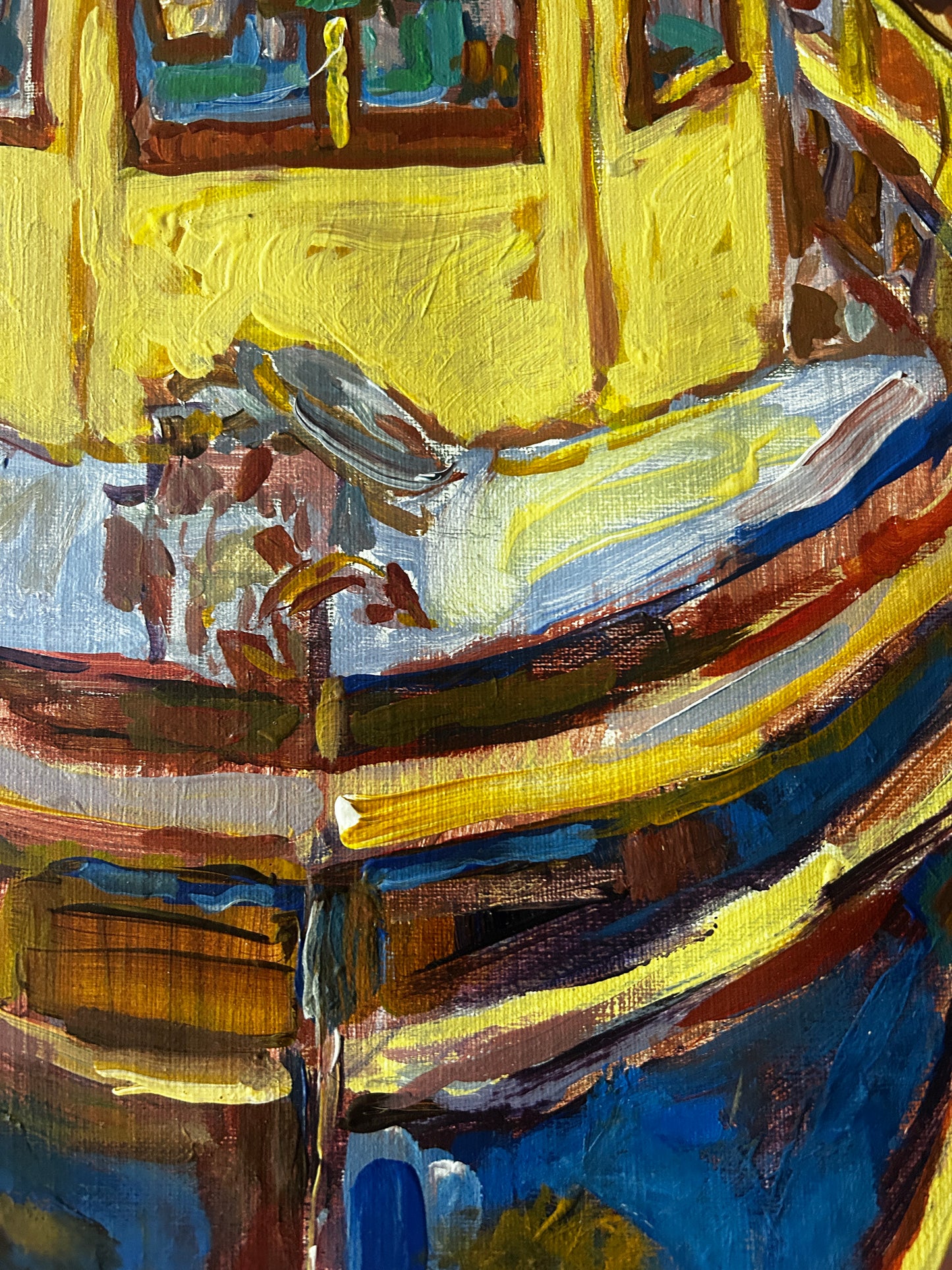 Original Painiting titled "Harbor Life" by Jelens Djokic