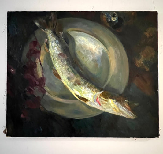 “Pesce su un piatto di peltro”