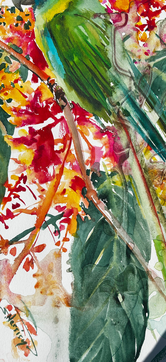 Green Macaw by the well-listed artist Suren Nersisyan