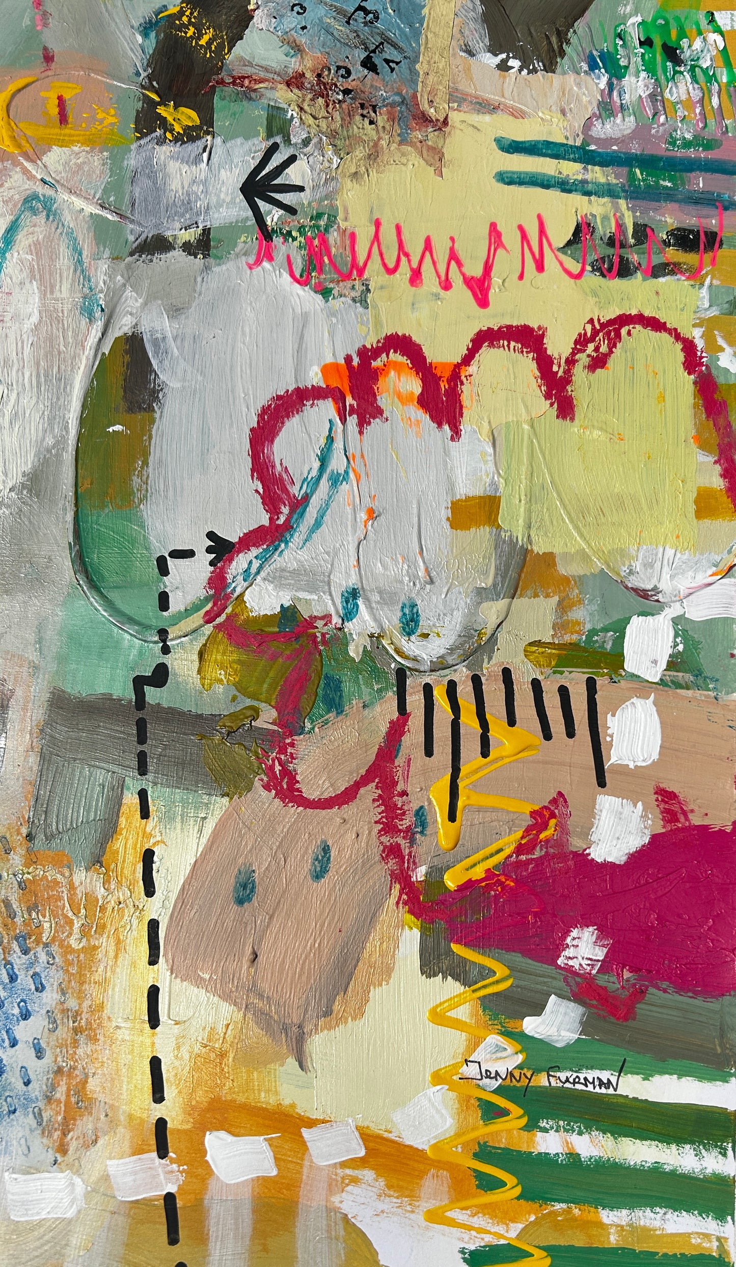 Breathe Deeper by Jenny Furman Acrylic on Linen Signed