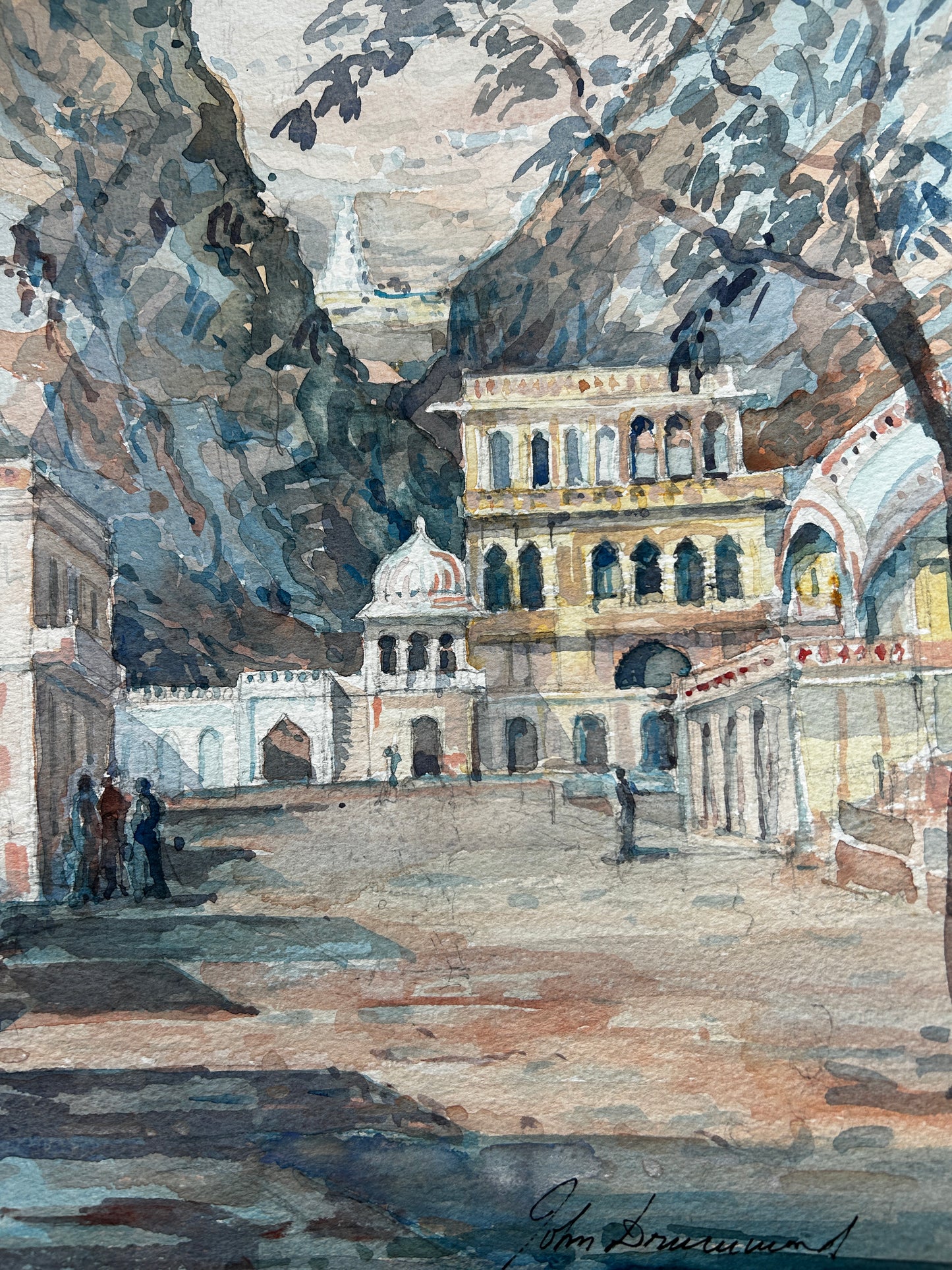 Galtaji Temple Original watercolour by John Drummond