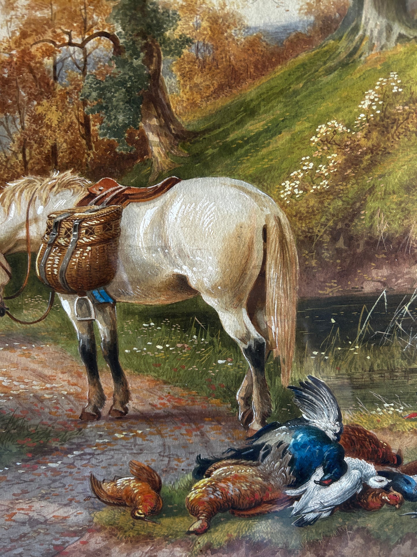 Horace Hammond (1842-1926) Orginal Watercolour Pheasant Shoot Scene