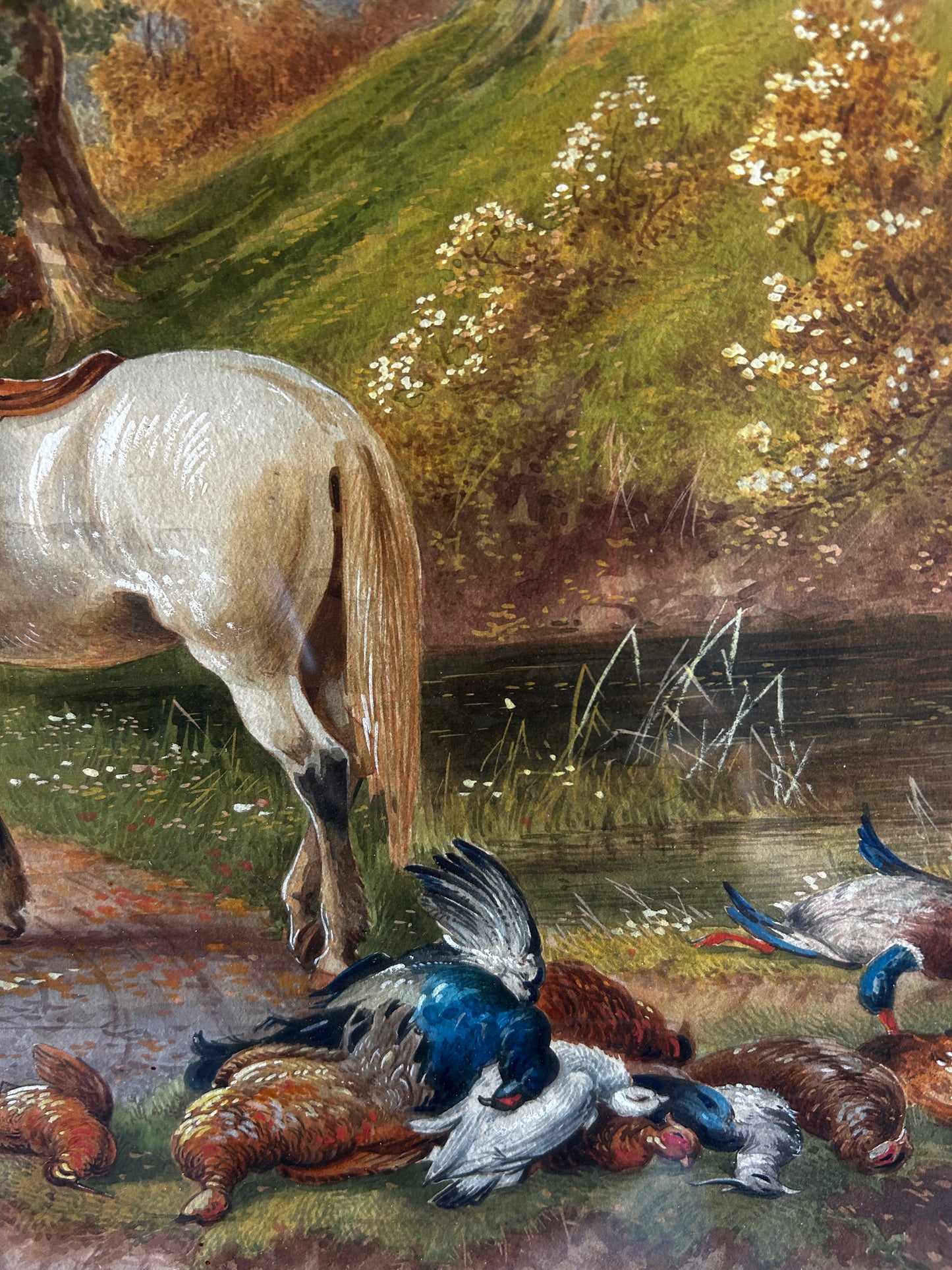 Horace Hammond (1842-1926) Orginal Watercolour Pheasant Shoot Scene