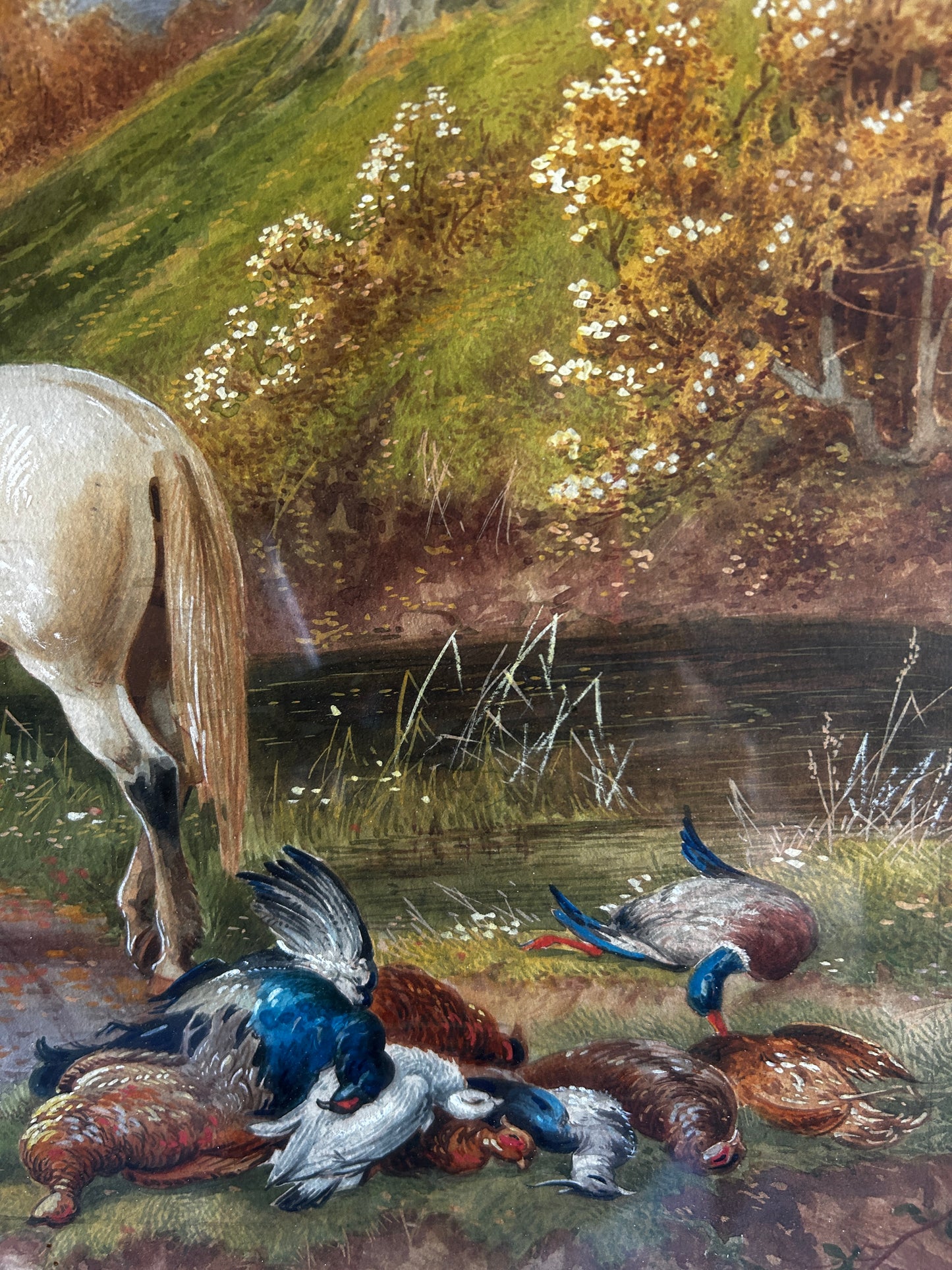 Horace Hammond (1842-1926) Orginal Watercolour Pheasant Shoot Scene