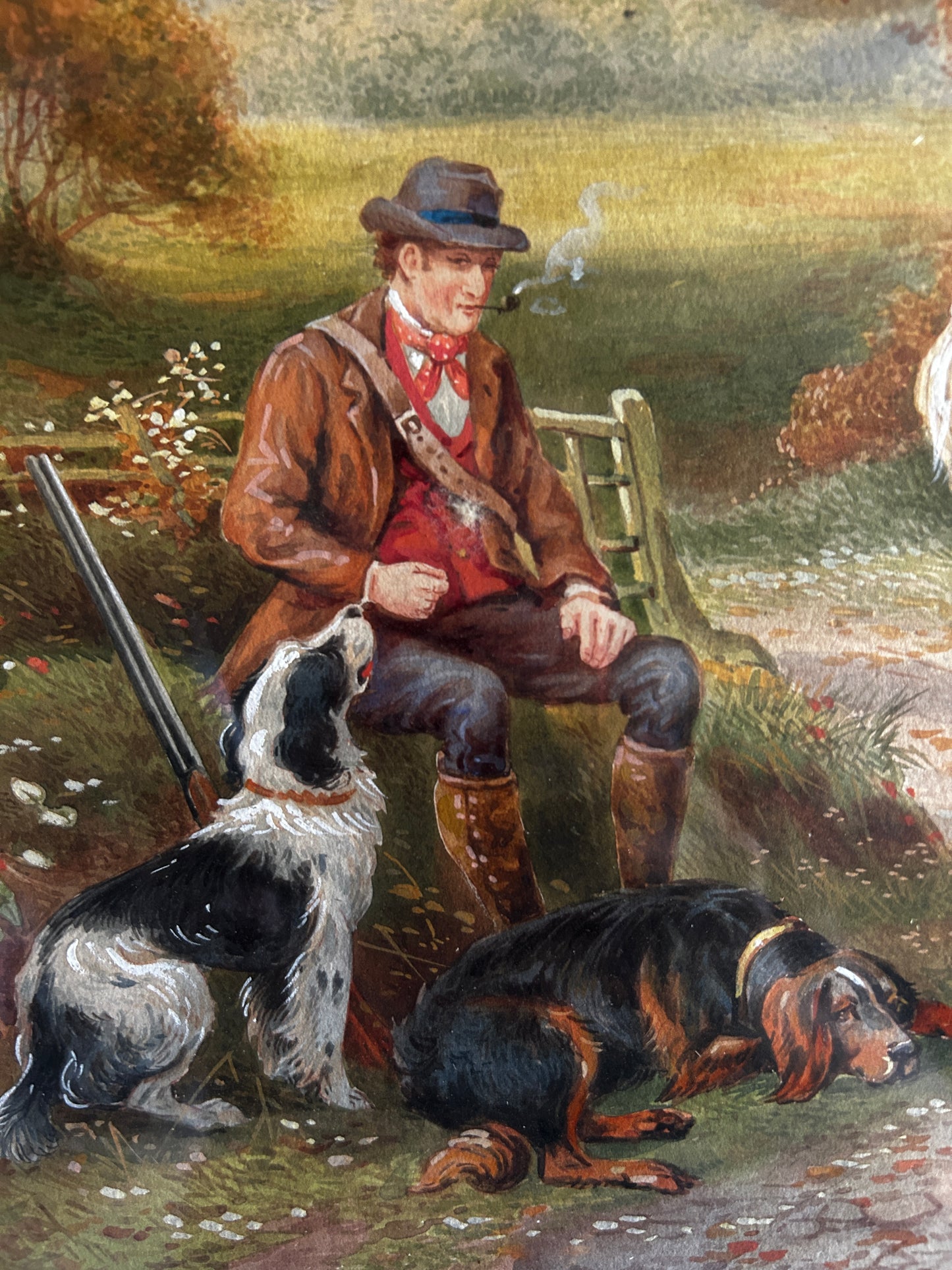 Horace Hammond (1842-1926) Orginal Watercolour Pheasant Shoot Scene