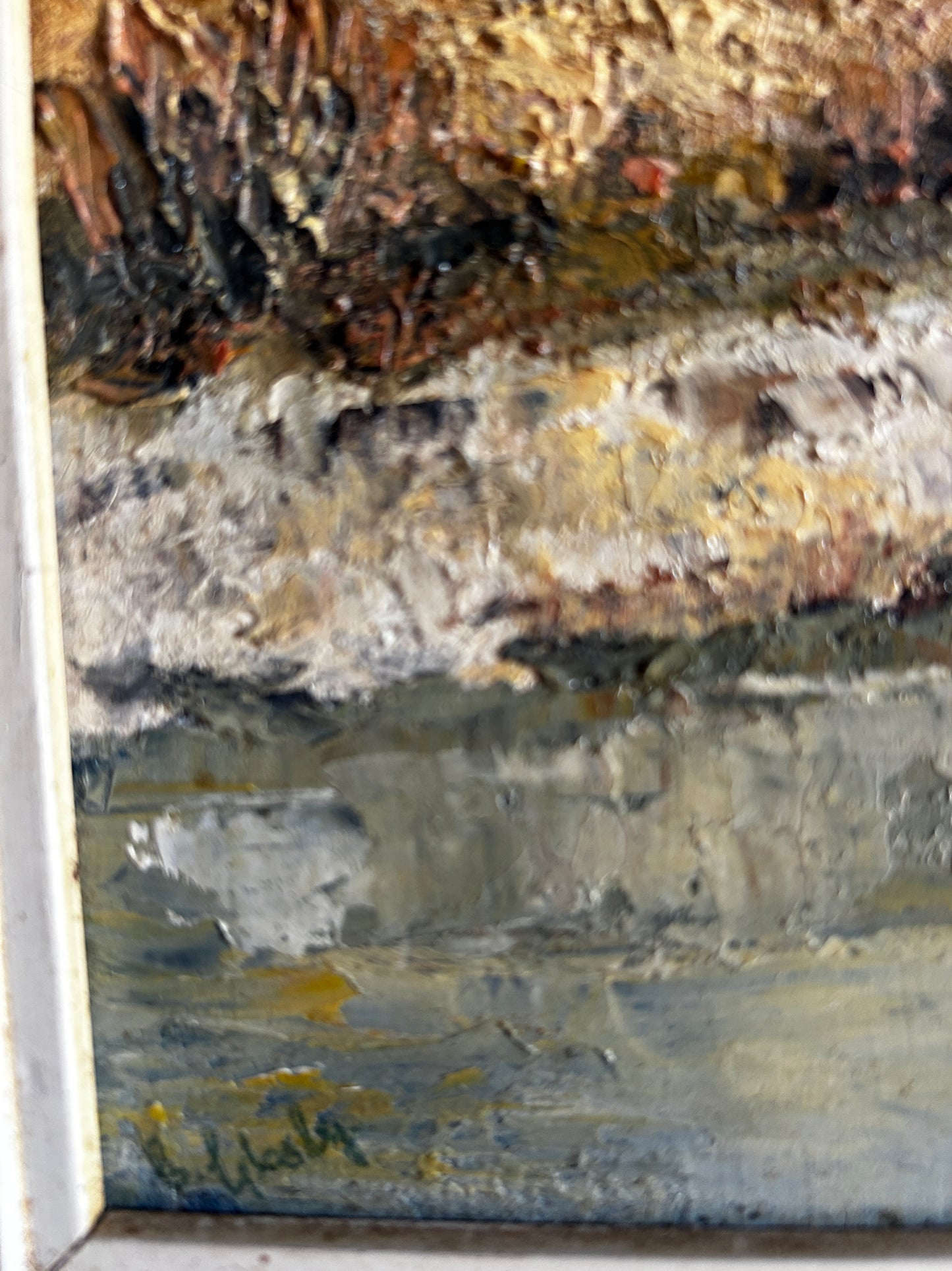 Mid Century Oil on Board Dorset River Scene