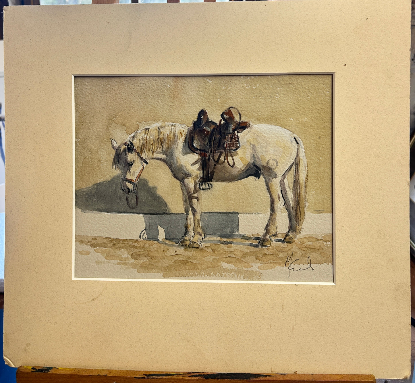 A Pony At Rest Original Watercolour by Malcolm Coward