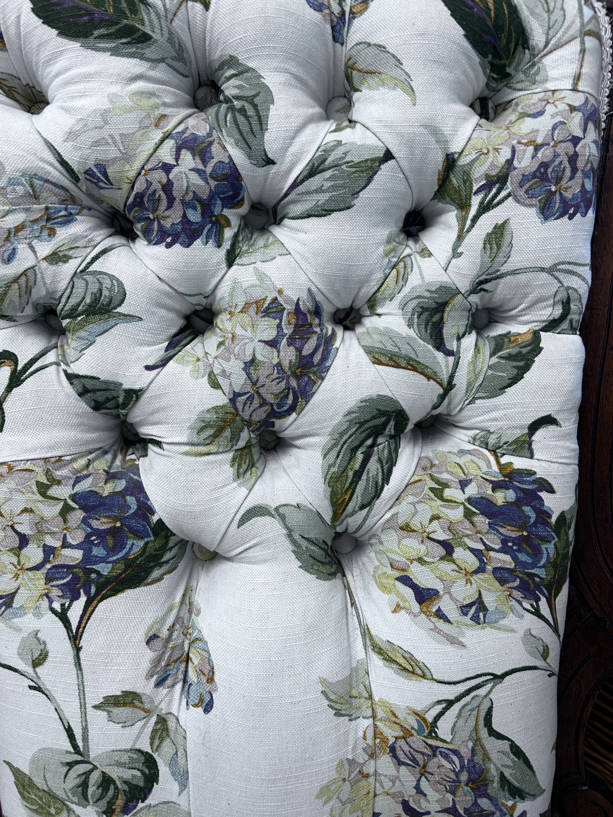 Victorian Upholstered Chair with Vintage Laura Ashley Fabric