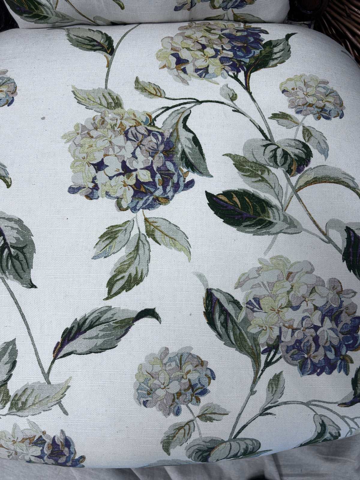 Victorian Upholstered Chair with Vintage Laura Ashley Fabric