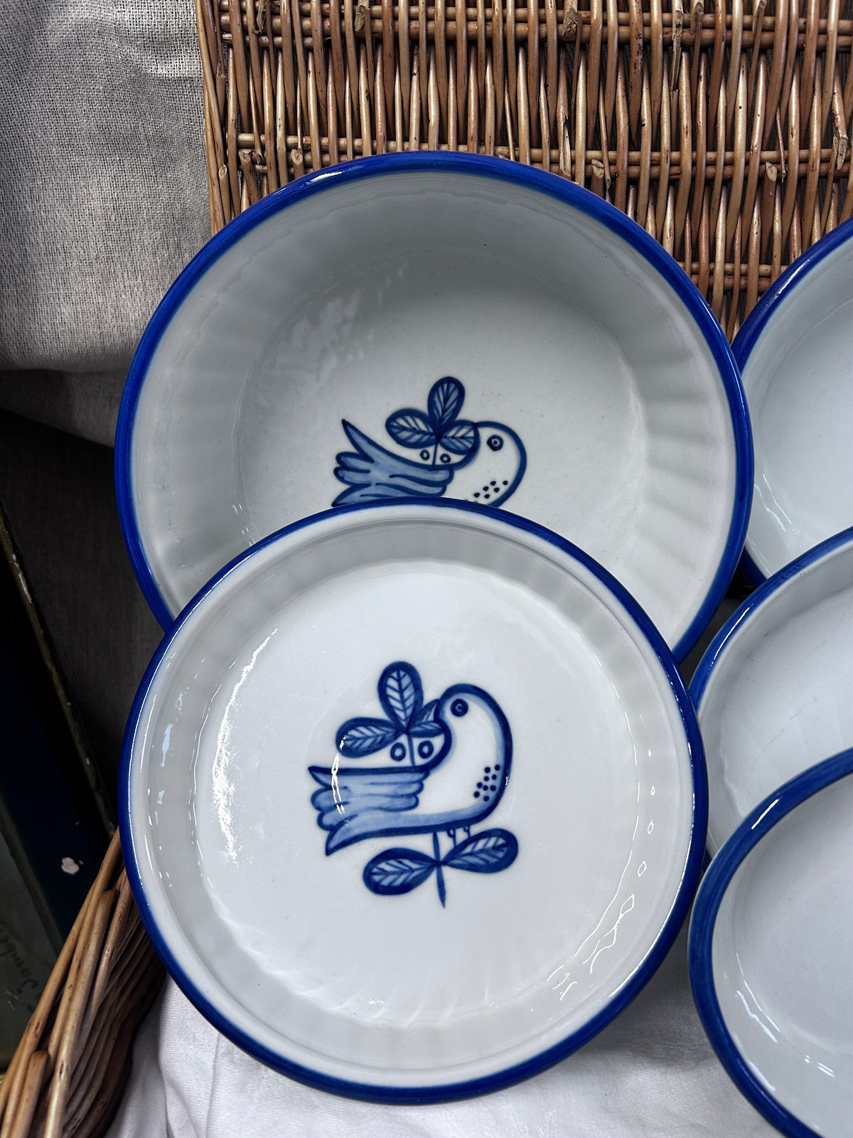 Hand Painted Portuguese Pottery Set of 6