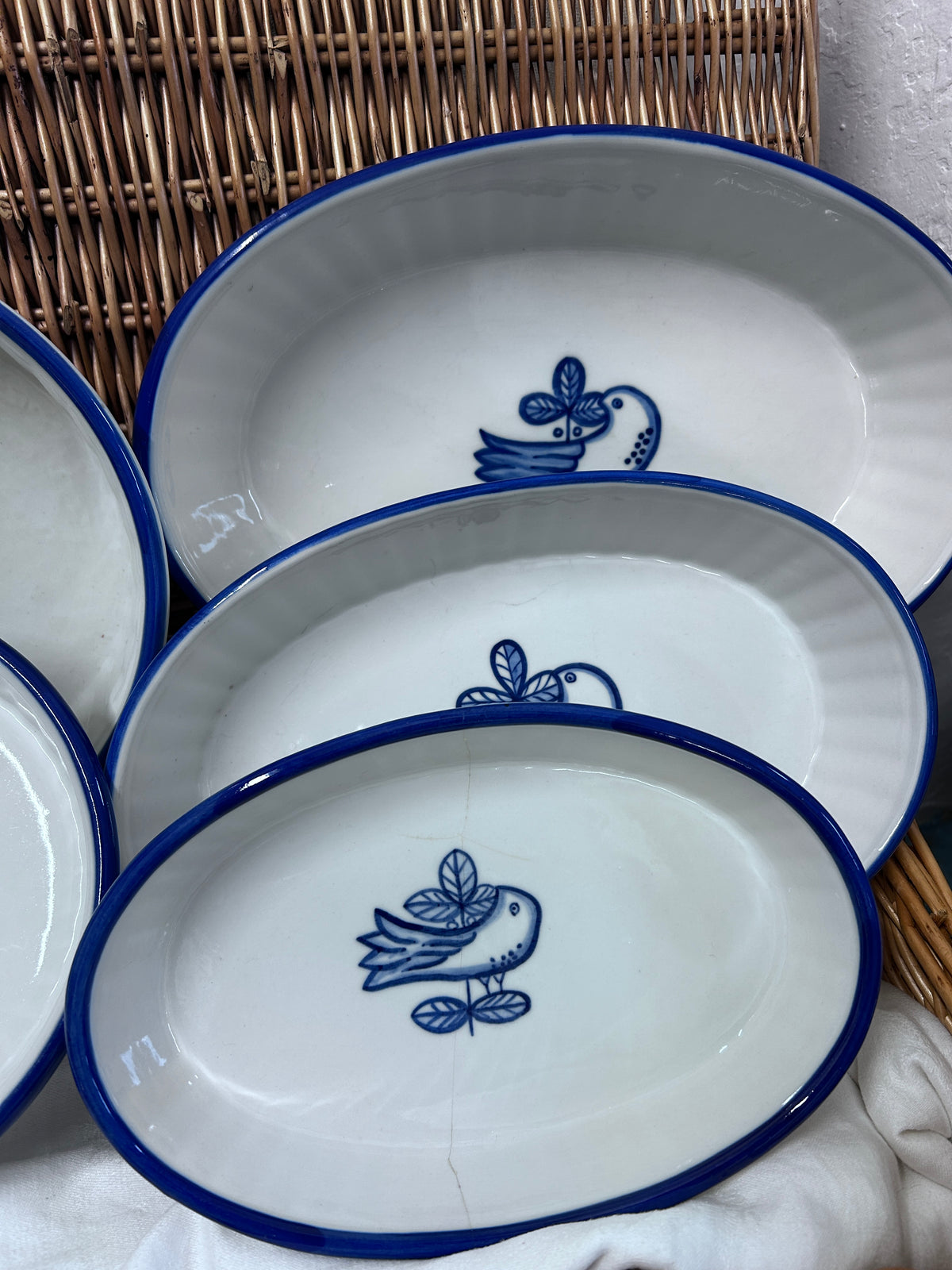 Hand Painted Portuguese Pottery Set of 6
