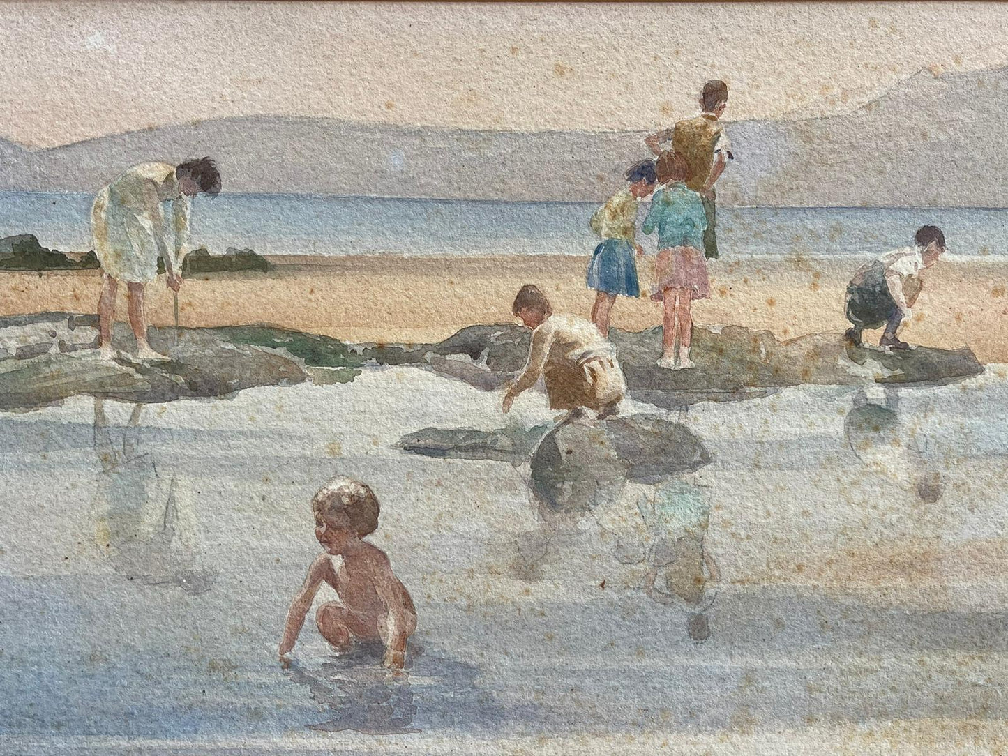 Children on a Scottish Beach c1950s