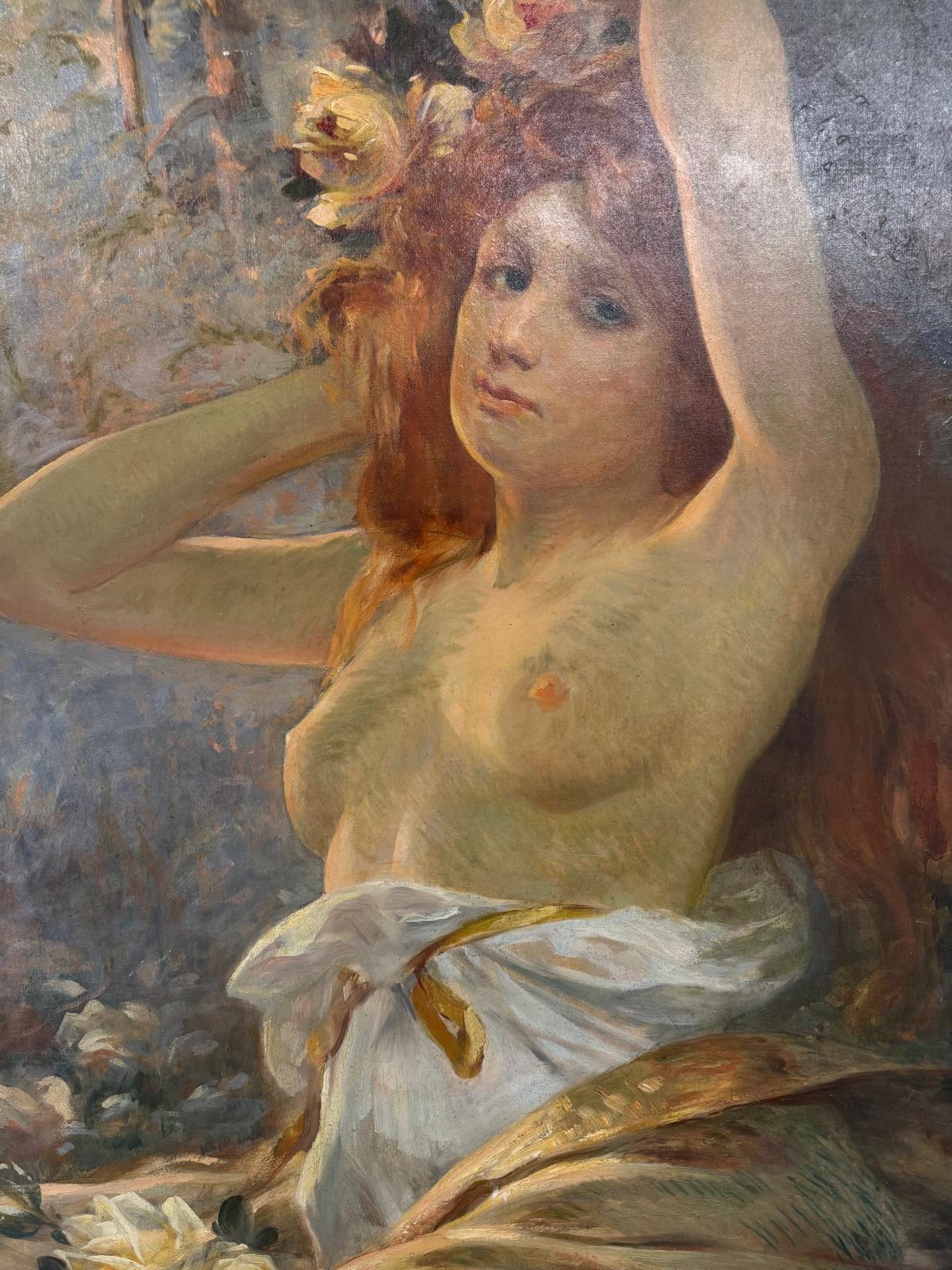 Étienne Albert Eugène Joannon-Navier (1857–1911) Belle Epoque Nude Portrait