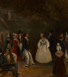 La festa di nozze Olio su tela della metà del XIX secolo