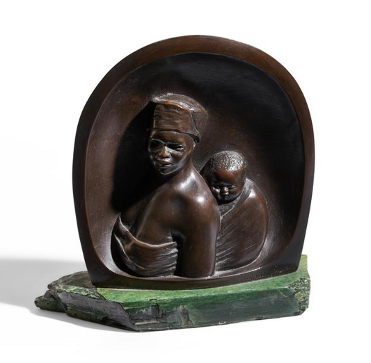 ROBERT BAIN (BRITISH/SOUTH AFRICAN 1911-1973)MOTHER AND CHILD BRONZE 1968