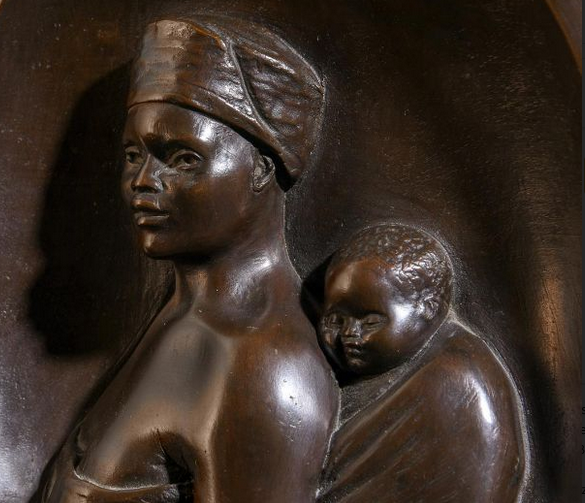 ROBERT BAIN (INGLESE/SUDAFRICANO 1911-1973)MADRE E FIGLIO BRONZO 1968