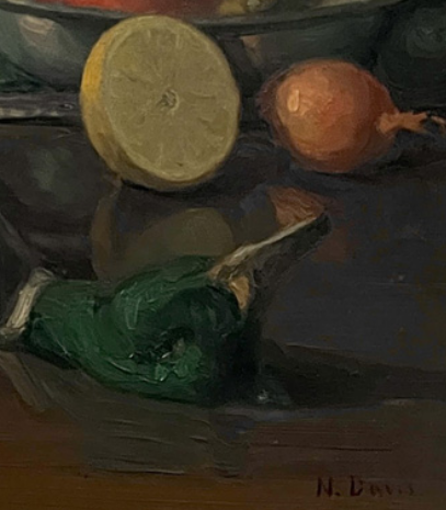 Still life with Fruit and Duck by Nikolaus Johann Davis 1883 - 1967 (Greek)
