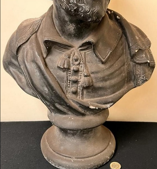 Busto in ceramica di Shakespeare della fine del XIX secolo