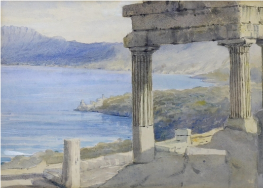 Solunto Sicily 19th Century Watercolour