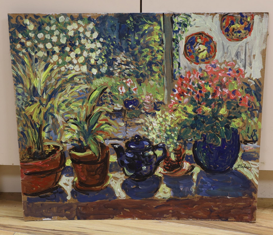 Still life with Flowers in Vases c1970s