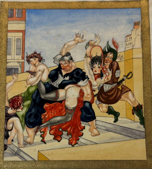 1920's Spanking Watercolour