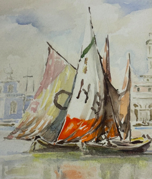 Louie Burell (1873-1971) Venice Watercolour