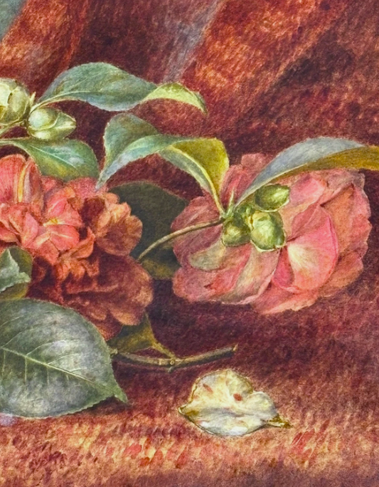 Sarah Manly (1848-1900) Original 1888 Impressionist Flower Oil Painting Peonies