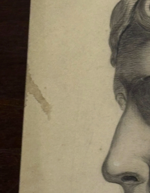 Sketch of Statue Visage Pencil on Paper
