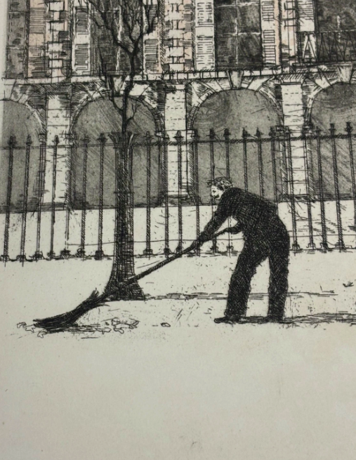 Richard Beer (1928-2017) Place de Vosges Numbered Signed Print Etching Paris