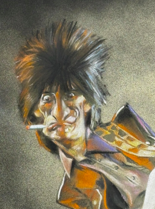Original Acrylic Painting Rockstar Caricature Airbrush