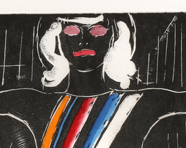 MICHAEL ROTHENSTEIN 1908 - 1993 SIGNED COLOURED WOODCUT 'JAPANESE KITES' 65/75