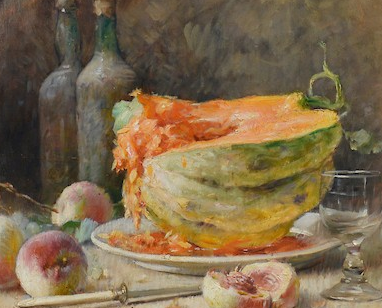 RENE LOUIS CHRETIEN (1867-1945) STILL LIFE OIL ON CANVAS IN CARVED PRESENTATION FRAME