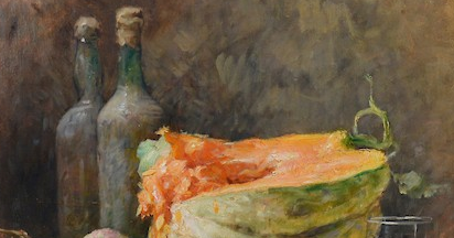 RENE LOUIS CHRETIEN (1867-1945) STILL LIFE OIL ON CANVAS IN CARVED PRESENTATION FRAME