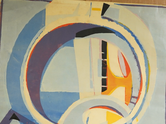 Abstract Silkscreen by Pamela Scott b.1937